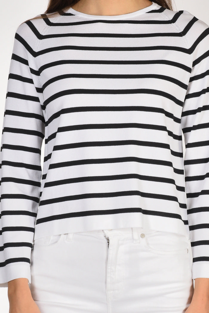 Anne Claire Maglia Rigata Nero/bianco Donna - 3