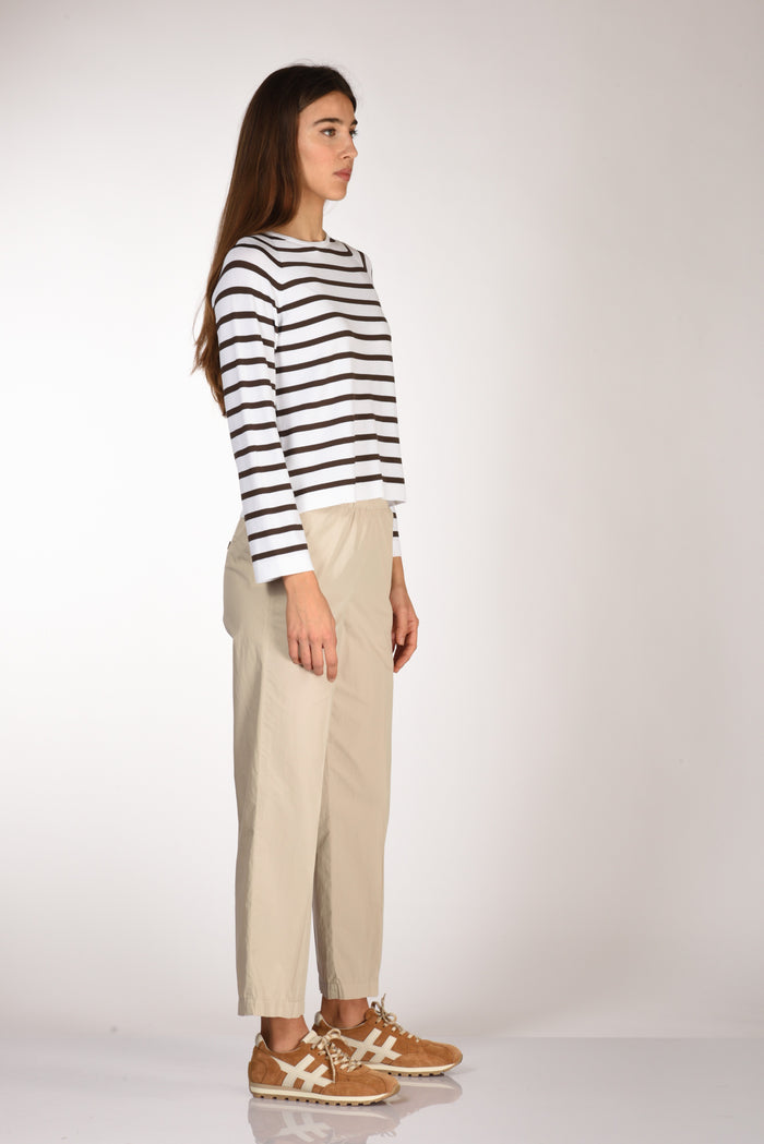 Anne Claire Maglia Rigata Bianco/marrone Donna - 4