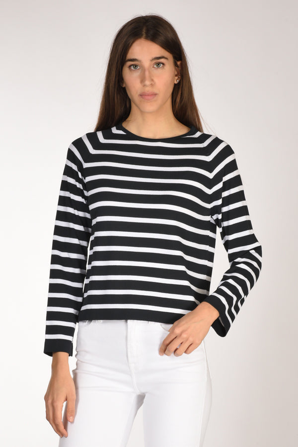 Anne Claire Maglia Rigata Blu/bianco Donna