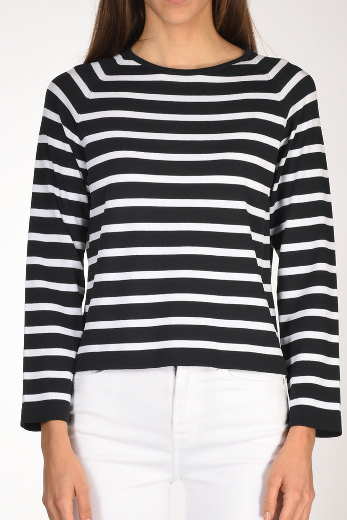 Anne Claire Maglia Rigata Blu/bianco Donna - 3