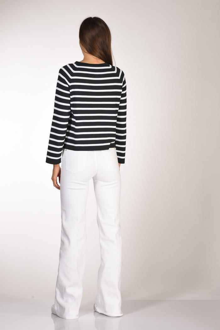 Anne Claire Maglia Rigata Blu/bianco Donna - 5