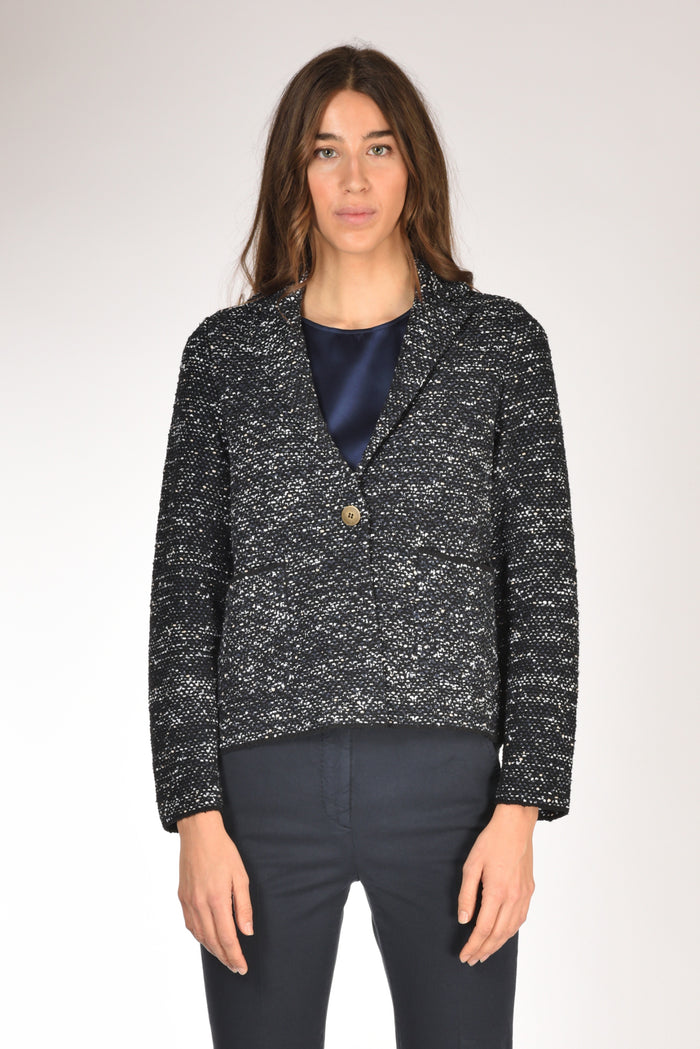 Base Milano Giacca Maglia Blu/nero/bianco Donna - 2