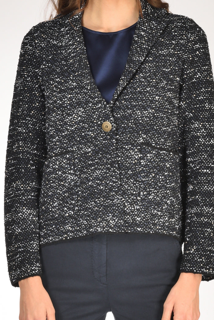 Base Milano Giacca Maglia Blu/nero/bianco Donna - 3