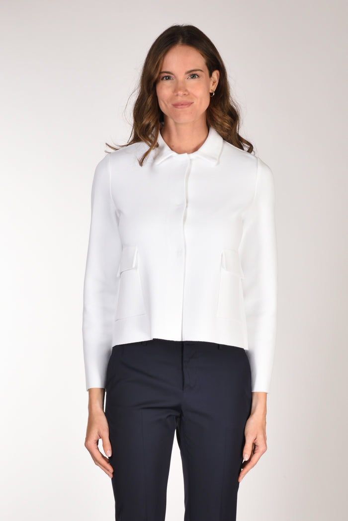 Base Milano Giacca Maglia Bianco Donna - 2