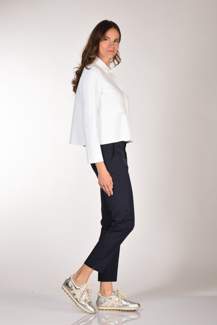 Base Milano Giacca Maglia Bianco Donna - 4