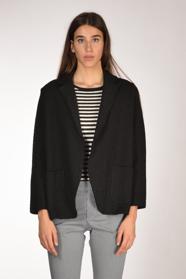 Base Milano Giacca Over Nero Donna-2