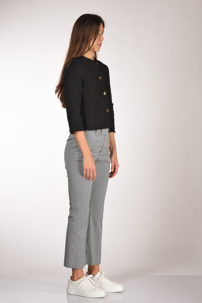 Base Milano Giacca Maglia Nero Donna - 4