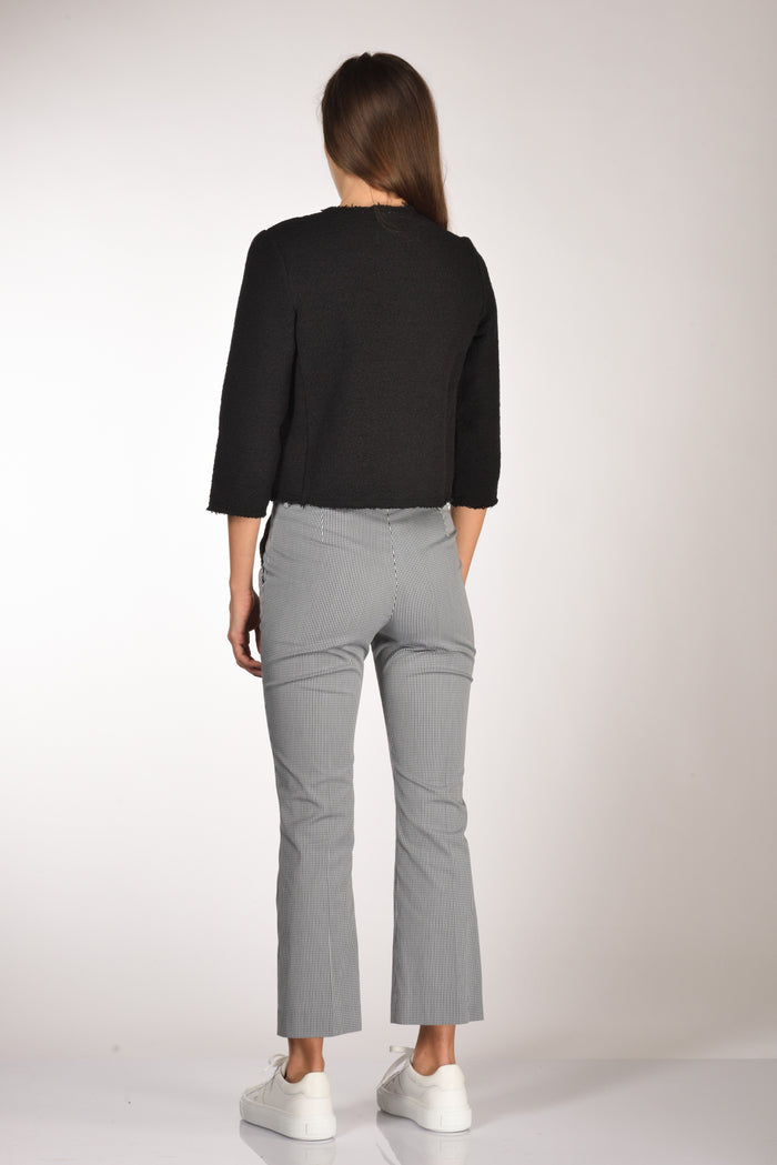 Base Milano Giacca Maglia Nero Donna - 5