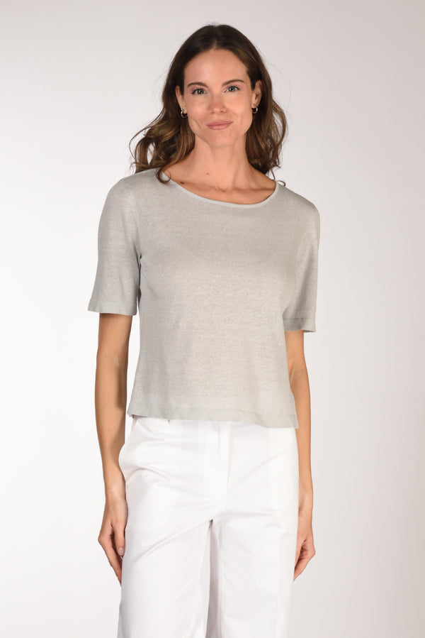 Base Milano Maglia Over Grigio Donna