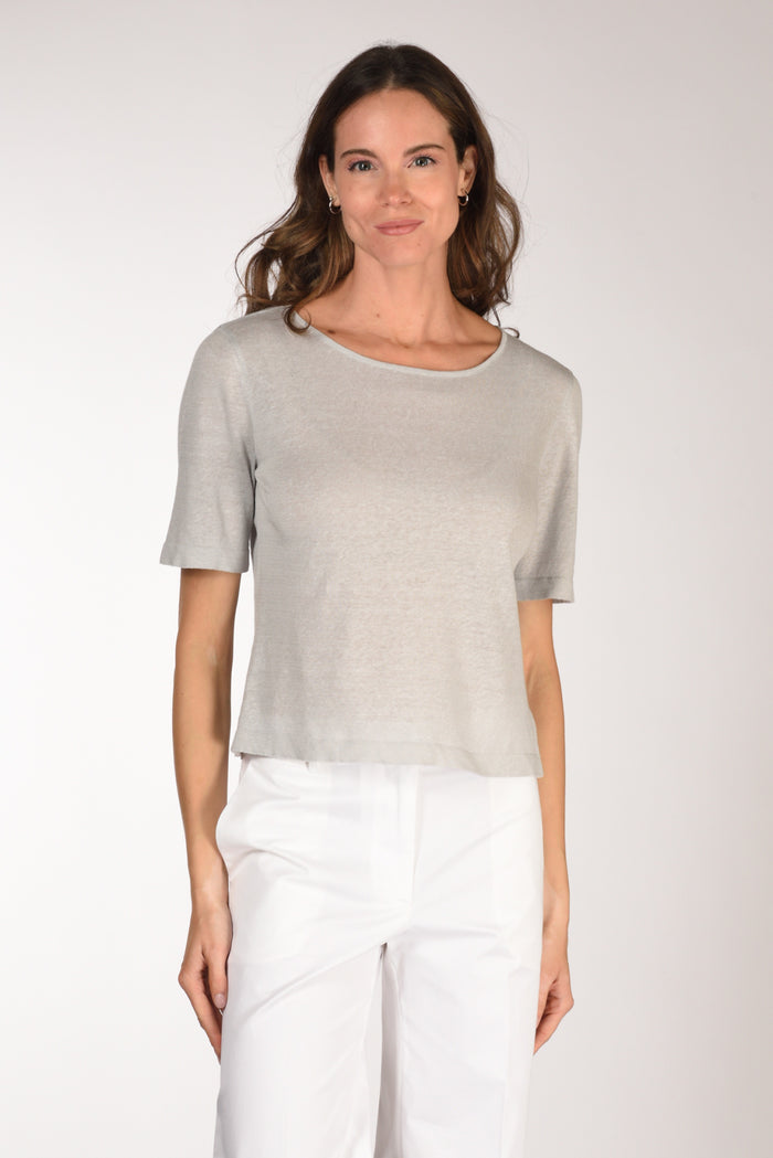 Base Milano Maglia Over Grigio Donna - 1