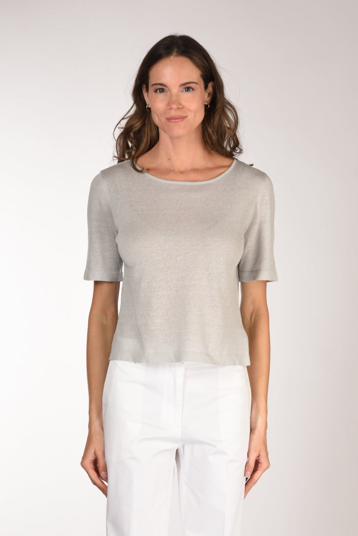Base Milano Maglia Over Grigio Donna - 2