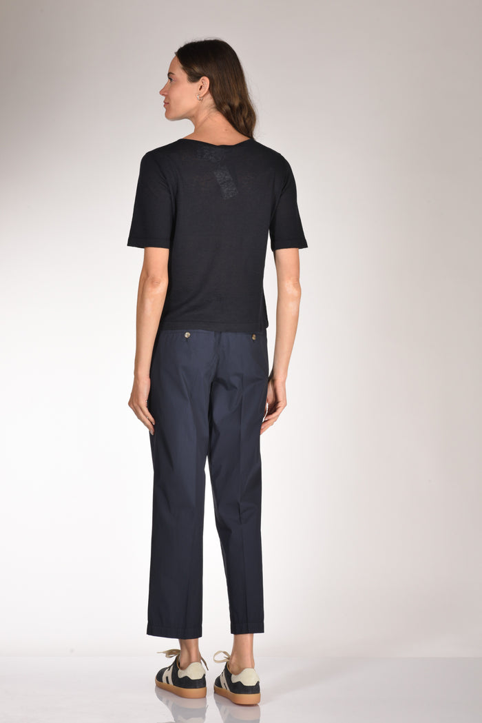 Base Milano Maglia Over Blu Donna - 5