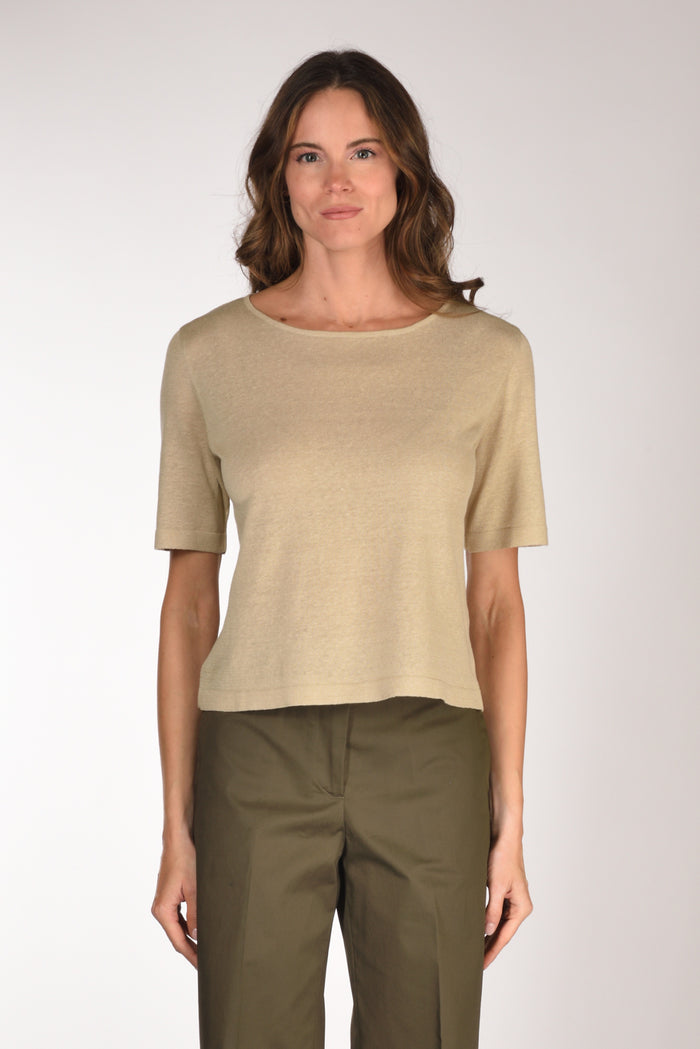 Base Milano Maglia Over Beige Donna - 2