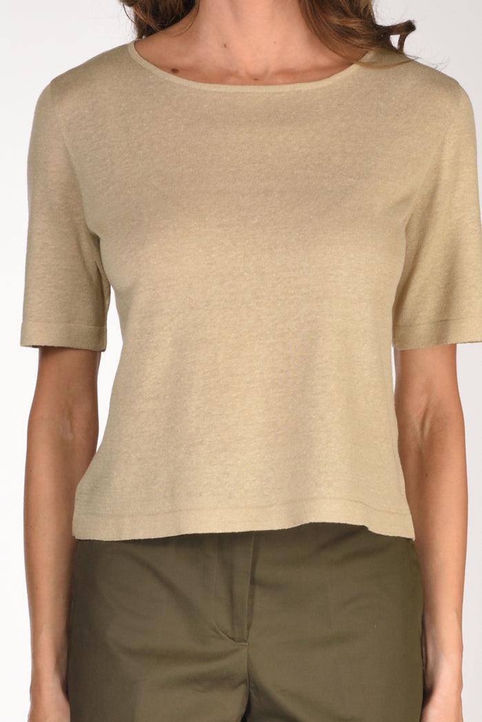 Base Milano Maglia Over Beige Donna - 3