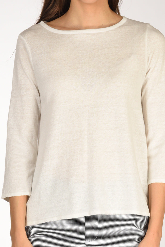 Base Milano Maglia M.3/4 Bianco Naturale Donna - 3