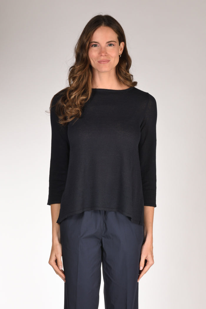 Base Milano Maglia M.3/4 Blu Donna - 1