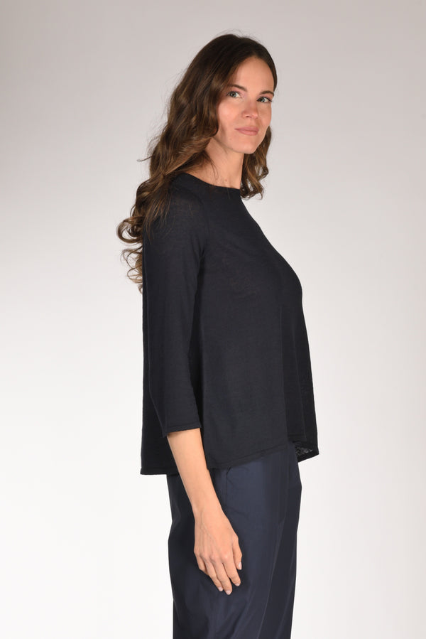 Base Milano Maglia M.3/4 Blu Donna-2