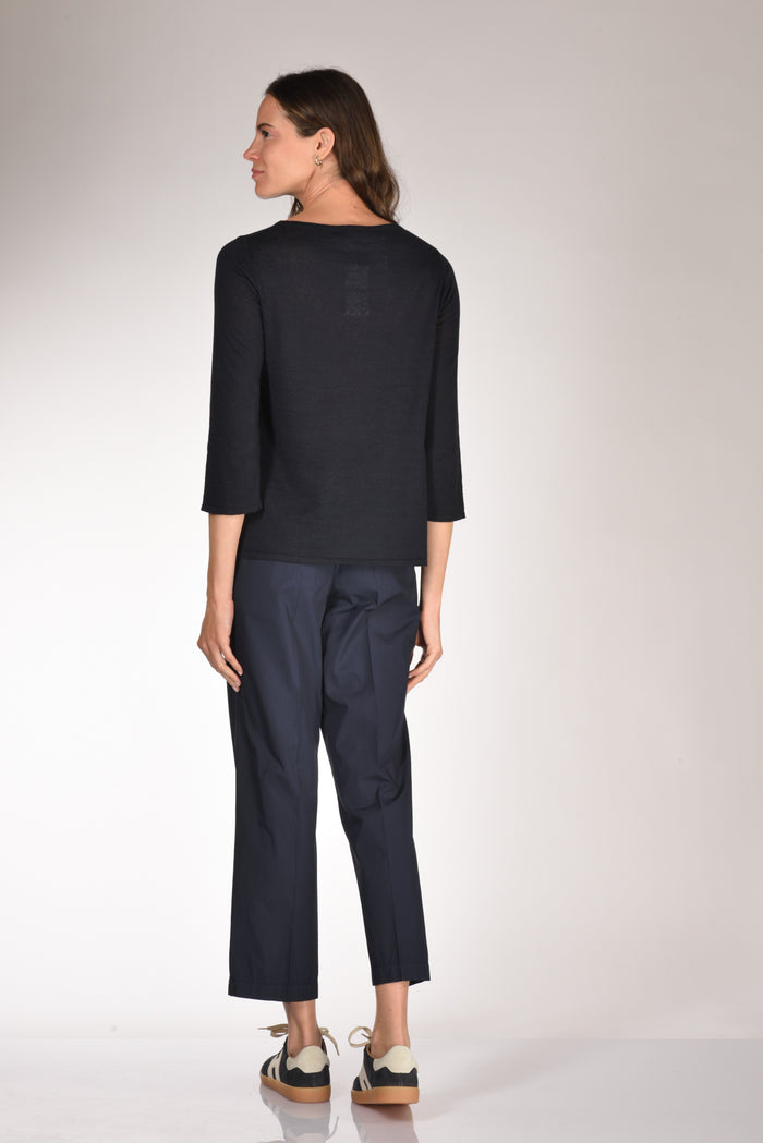 Base Milano Maglia M.3/4 Blu Donna - 4