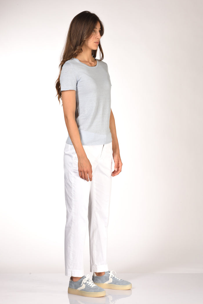 Base Milano Tshirt Mm Azzurro Donna - 4