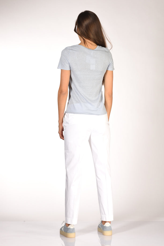 Base Milano Tshirt Mm Azzurro Donna - 5