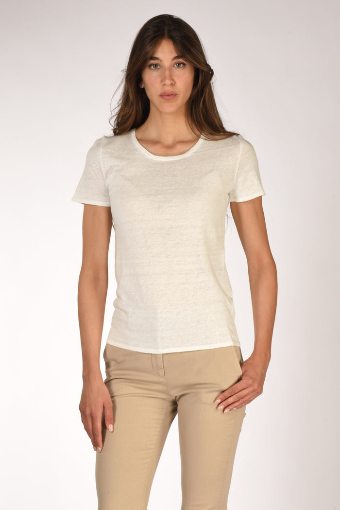 Base Milano Tshirt Mm Bianco Naturale Donna - 1