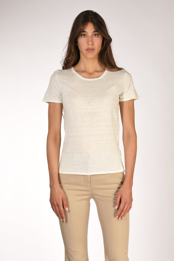 Base Milano Tshirt Mm Bianco Naturale Donna-2