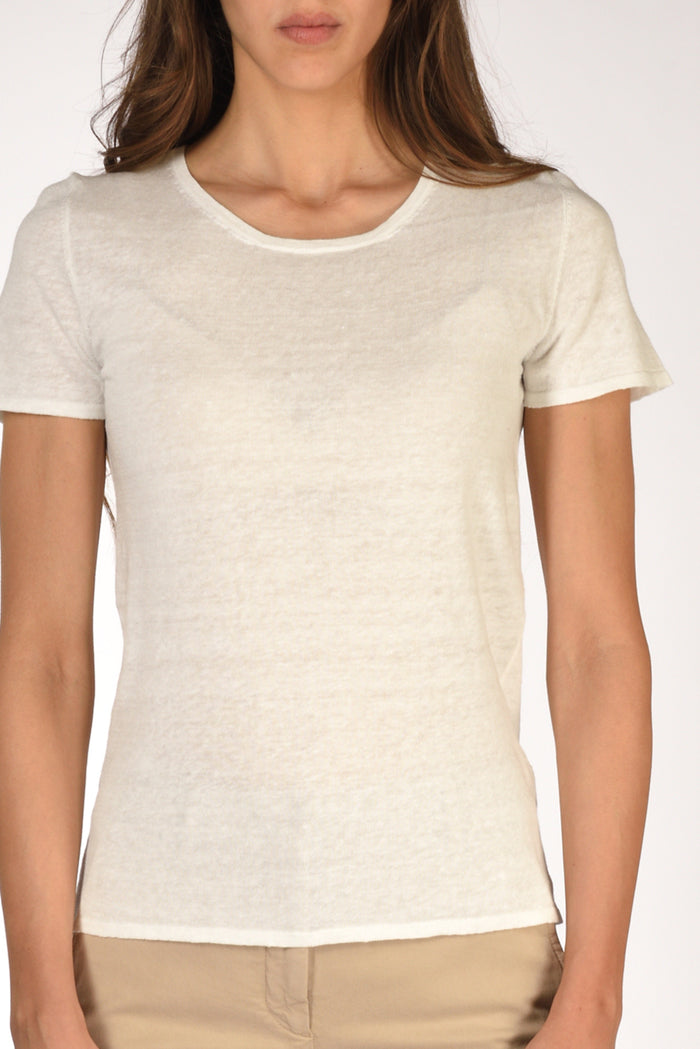 Base Milano Tshirt Mm Bianco Naturale Donna - 3