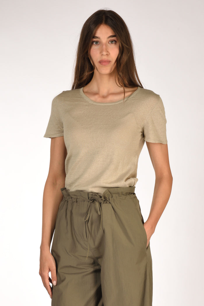 Base Milano Tshirt Mm Beige Donna - 1