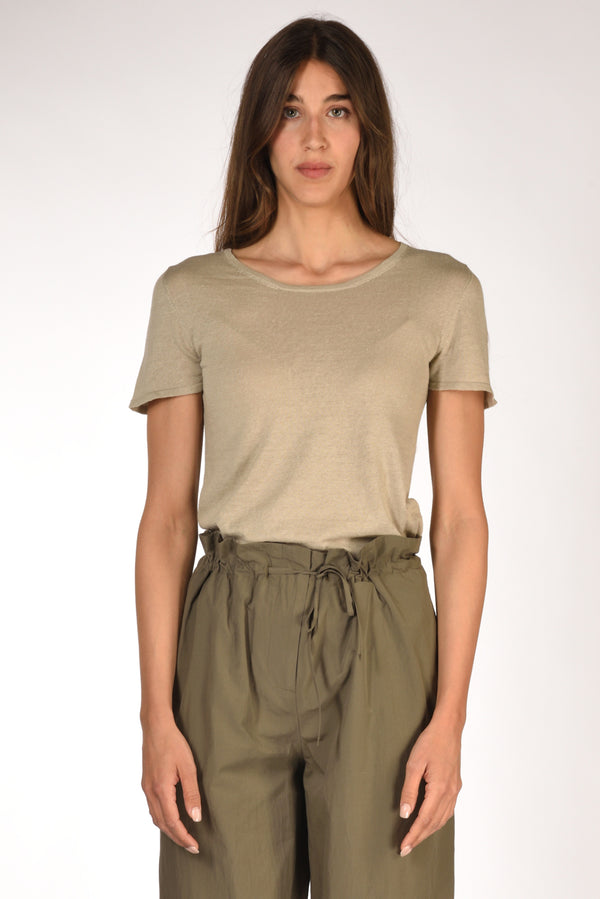 Base Milano Tshirt Mm Beige Donna-2