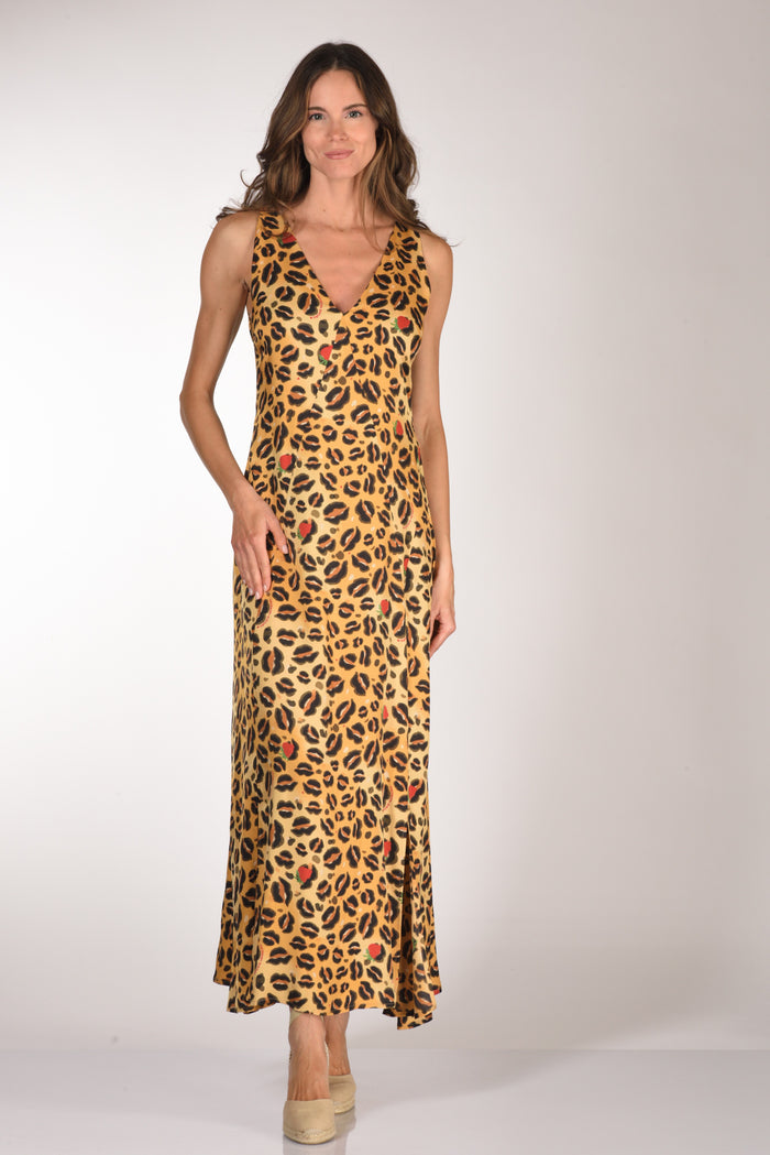 Alessandro Enriquez Abito Stampato Beige/marrone Donna - 1