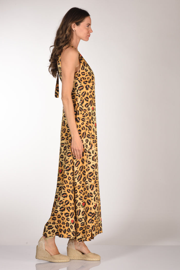 Alessandro Enriquez Abito Stampato Beige/marrone Donna - 3