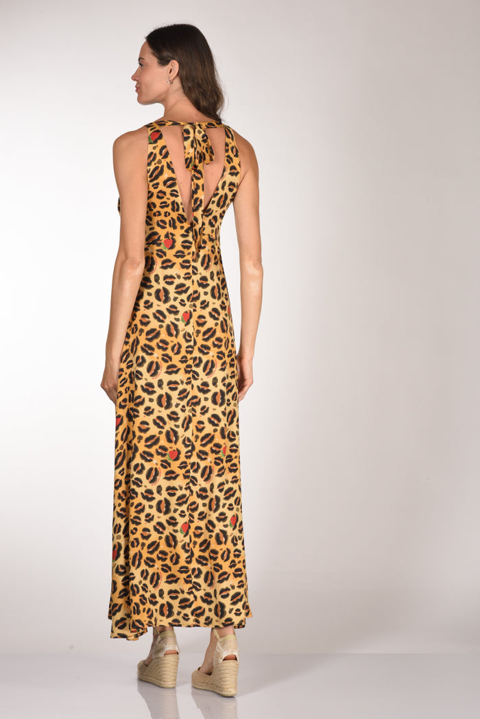 Alessandro Enriquez Abito Stampato Beige/marrone Donna - 5