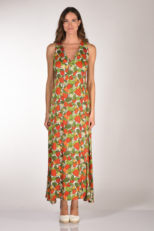 Alessandro Enriquez Abito Stampato Rosso/verde/bianco Donna-2