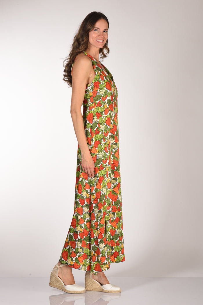 Alessandro Enriquez Abito Stampato Rosso/verde/bianco Donna - 4