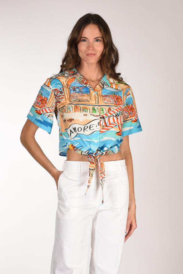 Alessandro Enriquez Camicia Nodo Multicolor Donna