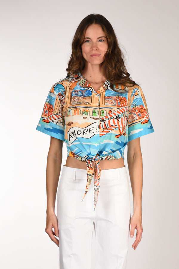 Alessandro Enriquez Camicia Nodo Multicolor Donna-2