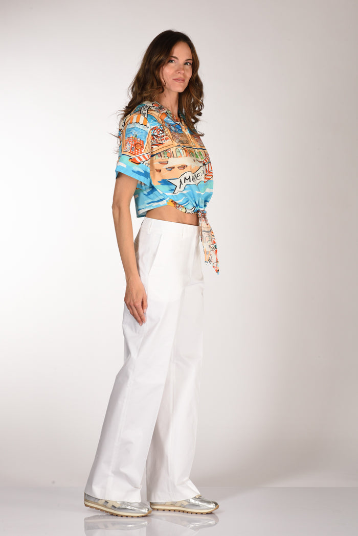 Alessandro Enriquez Camicia Nodo Multicolor Donna - 4