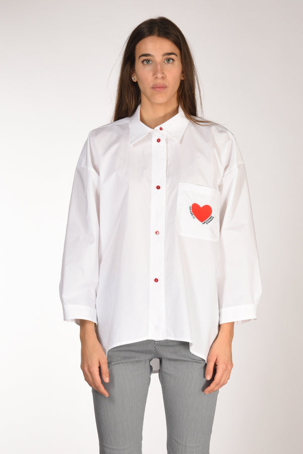 Alessandro Enriquez Camicia Over Bianco Donna-2