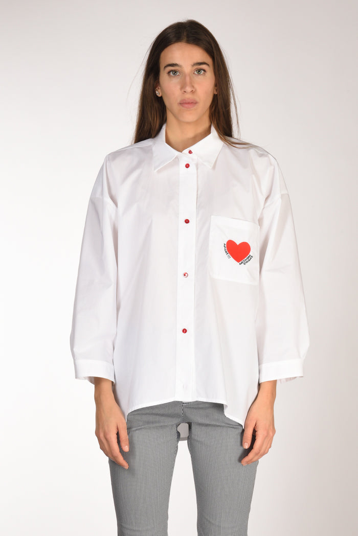Alessandro Enriquez Camicia Over Bianco Donna - 2