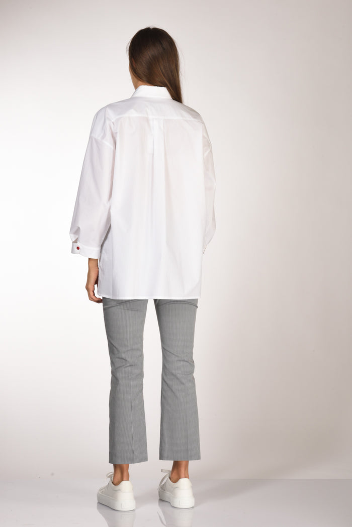 Alessandro Enriquez Camicia Over Bianco Donna - 5