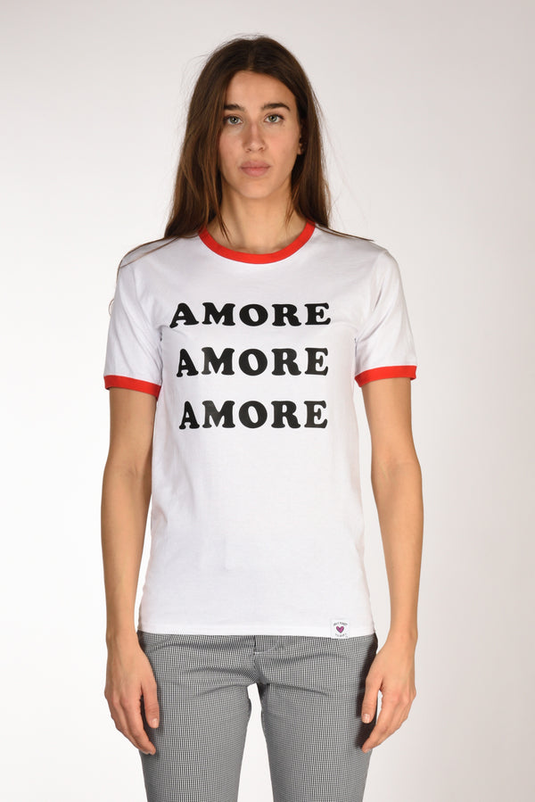 Alessandro Enriquez Tshirt Stampa Bianco/nero/rosso Donna-2