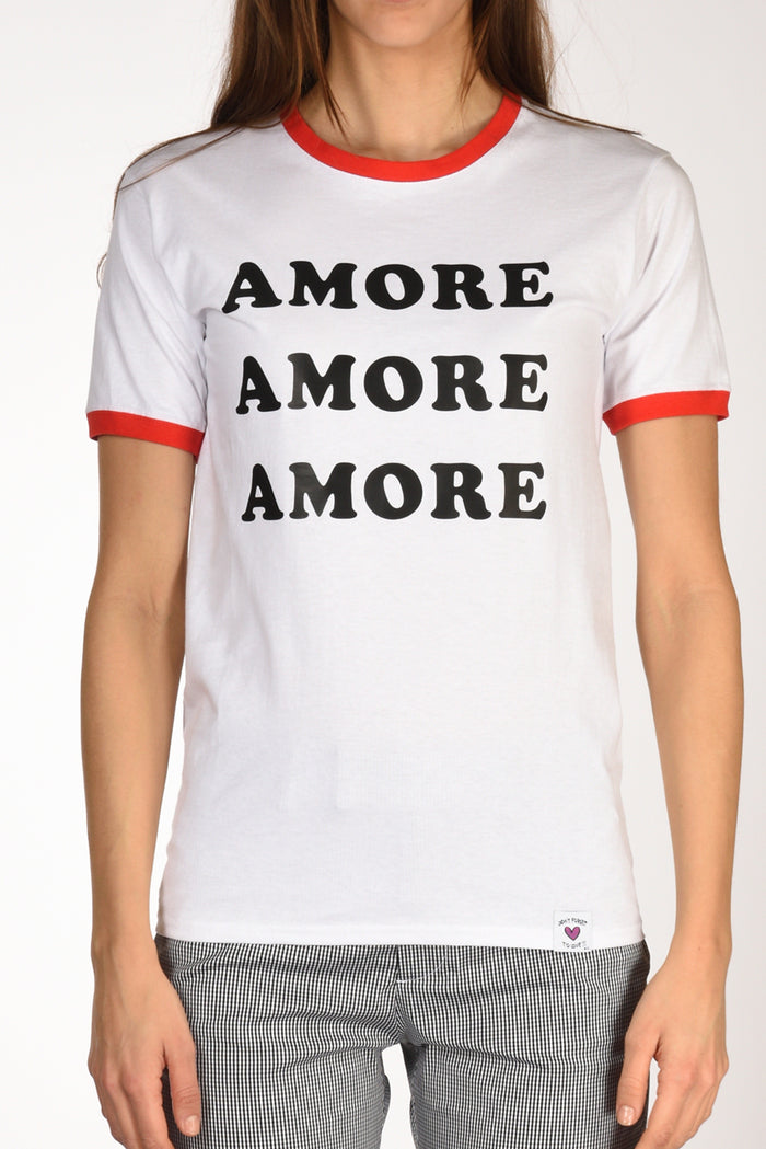 Alessandro Enriquez Tshirt Stampa Bianco/nero/rosso Donna - 3