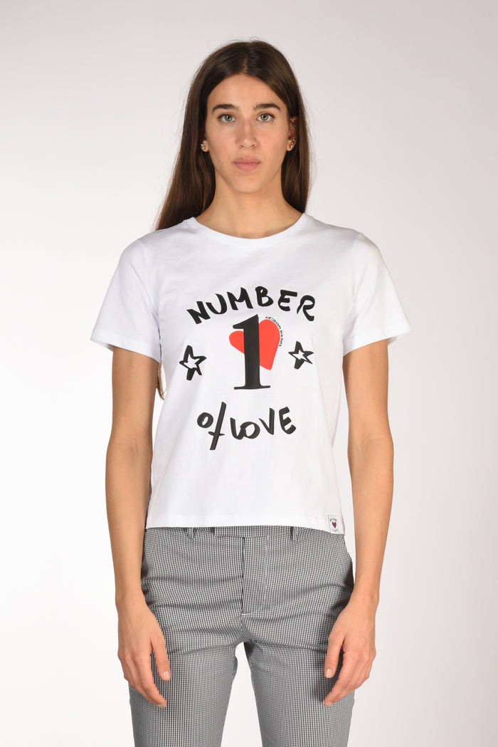 Alessandro Enriquez Tshirt Stampa Bianco/nero/rosso Donna - 2