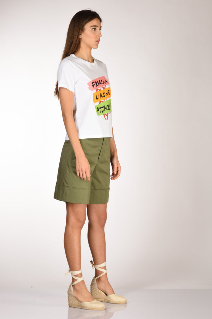 Alessandro Enriquez Tshirt Stampa Bianco/multicolor Donna - 4