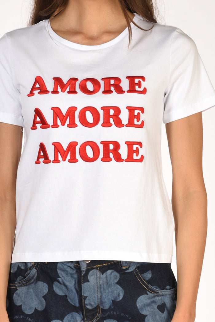 Alessandro Enriquez Tshirt Bianco/rosso Donna - 3