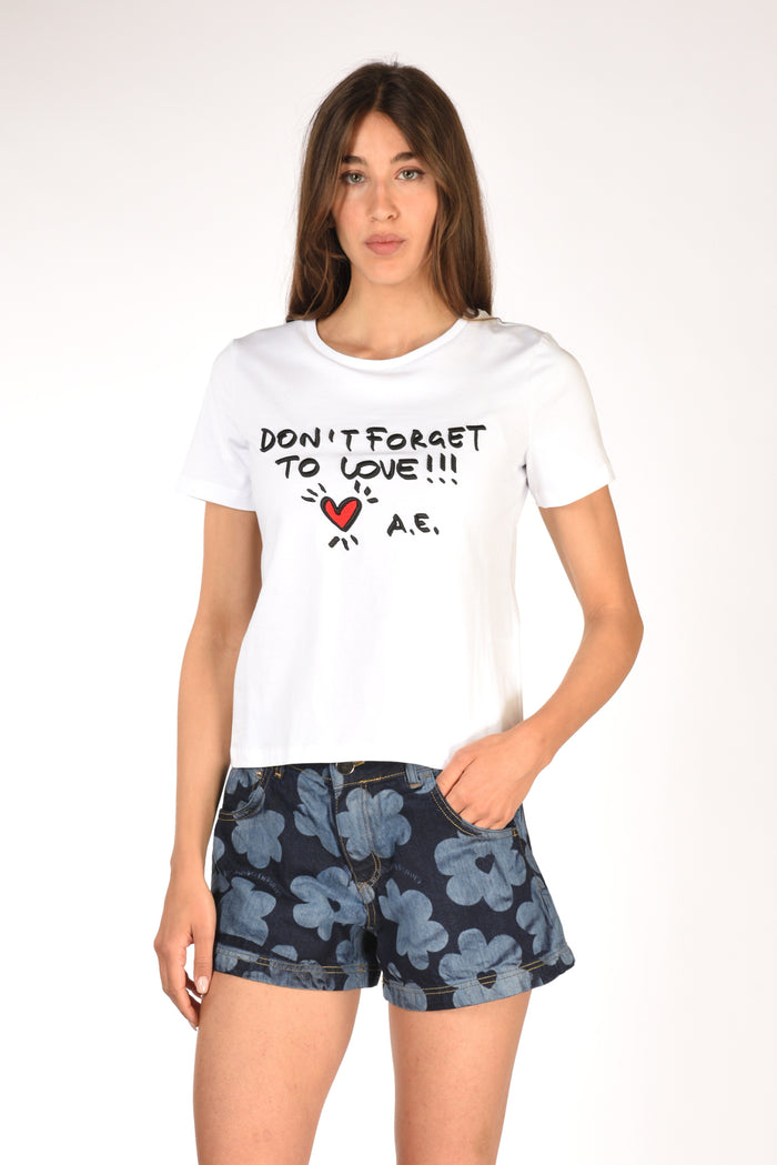 Alessandro Enriquez Tshirt Stampa Bianco/nero/rosso Donna - 1
