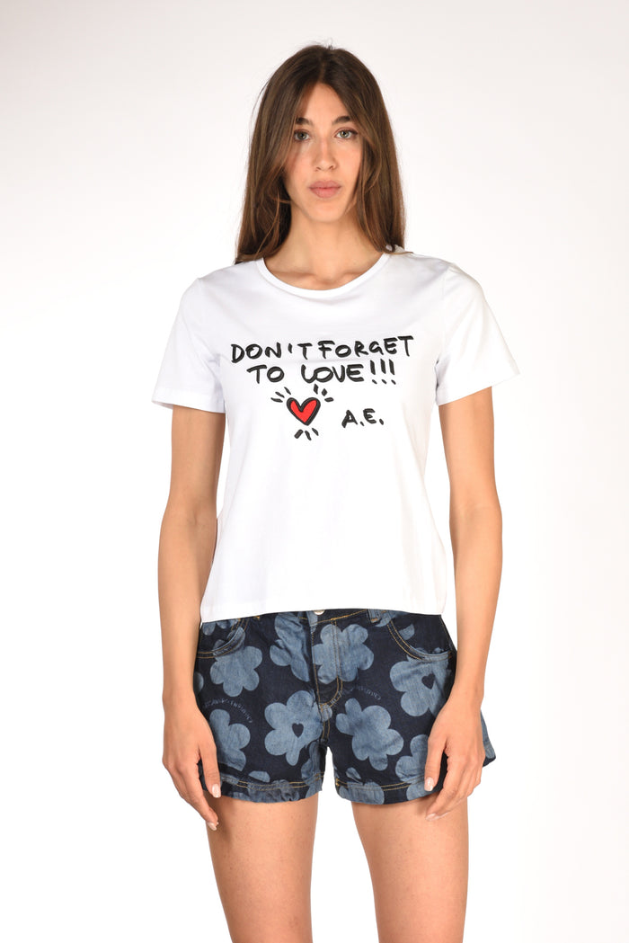 Alessandro Enriquez Tshirt Stampa Bianco/nero/rosso Donna - 2