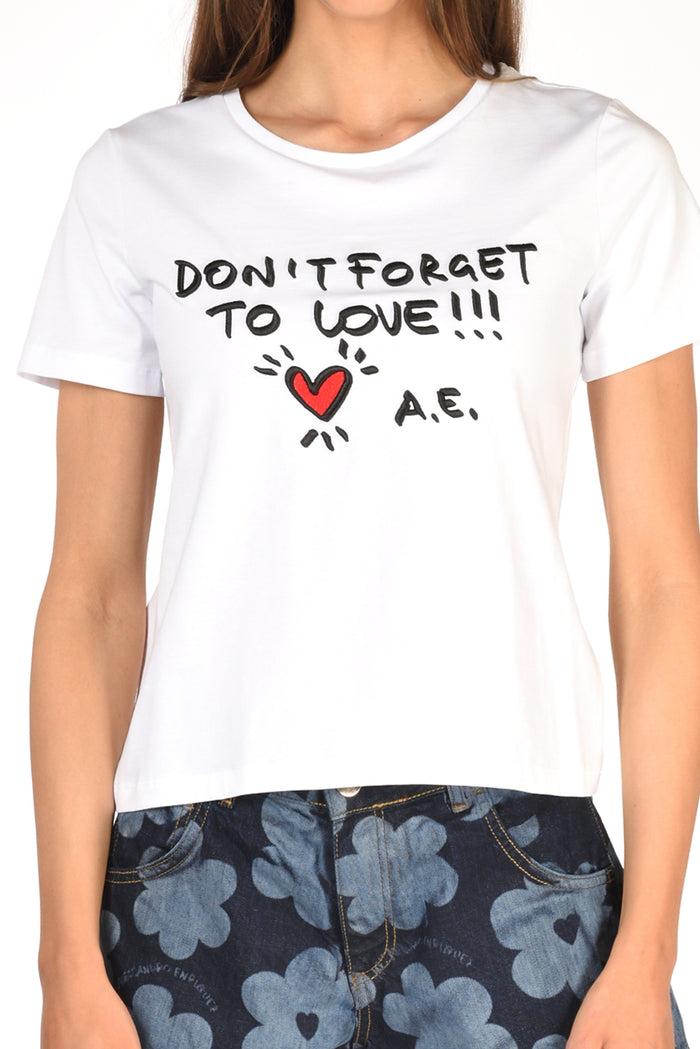 Alessandro Enriquez Tshirt Stampa Bianco/nero/rosso Donna - 3