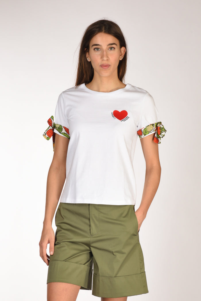Alessandro Enriquez Tshirt Stampa Bianco/rosso Donna - 1