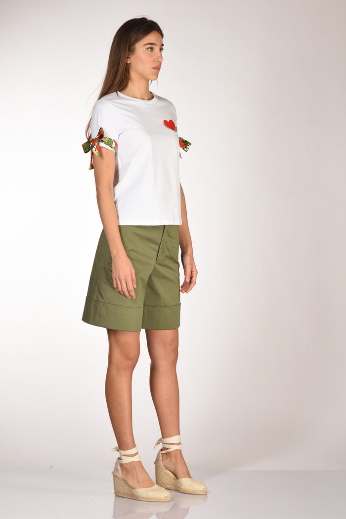 Alessandro Enriquez Tshirt Stampa Bianco/rosso Donna - 4